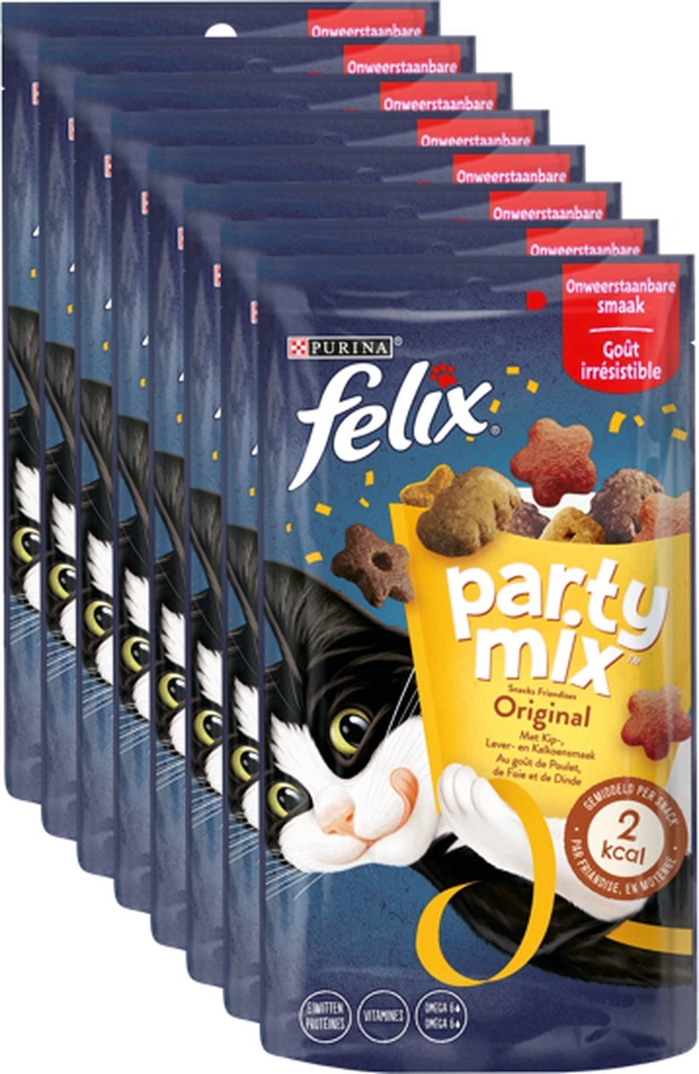 Felix Party Mix - Kattensnacks Original - 8 X 60g 2 Felix Party Mix - Kattensnacks Original - 8 X 60g - Image 2