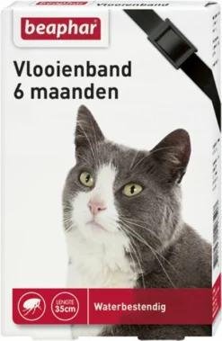 Beaphar Vlooienband Kat - Vlooienbestrijding - Zwart