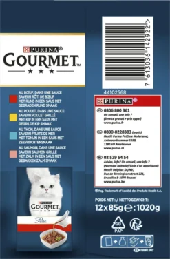 Gourmet Perle Sauce Delight - Kattenvoer Natvoer - Rund, Kip, Tonijn & Zalm - 48 X 85 Gr 19 Gourmet Perle Sauce Delight - Kattenvoer Natvoer - Rund, Kip, Tonijn & Zalm - 48 X 85 Gr -Merkloos Verkoop 788x1200