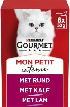 Gourmet Mon Petit Intense - Kattenvoer Natvoer - Vlees - 24 X 50 Gr