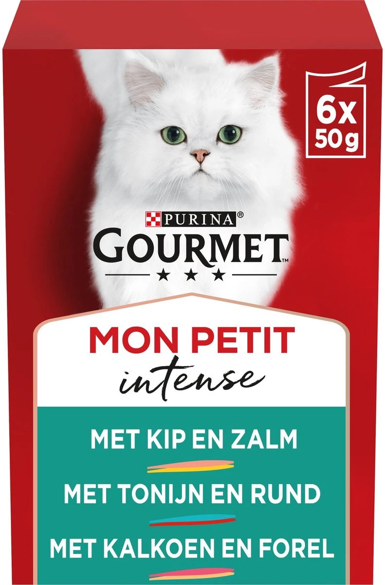 Gourmet Mon Petit Intense - Kattenvoer Natvoer - Duo Vis/Vlees - 24 X 50 Gr 1 Gourmet Mon Petit Intense - Kattenvoer Natvoer - Duo Vis/Vlees - 24 X 50 Gr