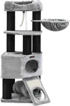 MIRA Home Krabpaal – Poezen Krabpaal – Pluche - Grijs – 52x52x42