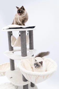 Petrebels Catharina 160 Krabpaal - Creme - 2 Hangmatten - Grote Katten -Merkloos Verkoop 800x1200 57