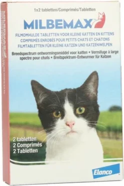 Elanco Milbemax Kitten & Kat - Anti Wormenmiddel - 2 Tab 0.5 Tot 2 Kg -Merkloos Verkoop 803x1200 1