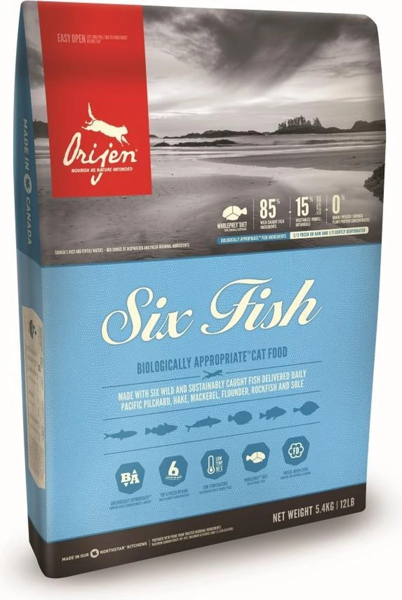 Orijen Kattenvoer Whole Prey Six Fish 5,4 Kg 1 Orijen Kattenvoer Whole Prey Six Fish 5,4 Kg