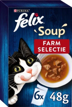 Felix Soup Vlees Selectie - Katten Natvoer - 24 X 48g