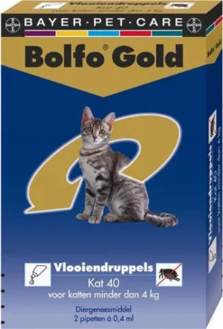 Bayer Bolfo Gold 40 Anti Vlooienmiddel - Kat - 0 Tot 4 Kg - 4 Pipetten -Merkloos Verkoop 811x1200 1