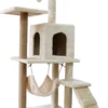 Krabpaal – Katten Krabpaal - Kattenhuis - 125cm Hoog - Beige