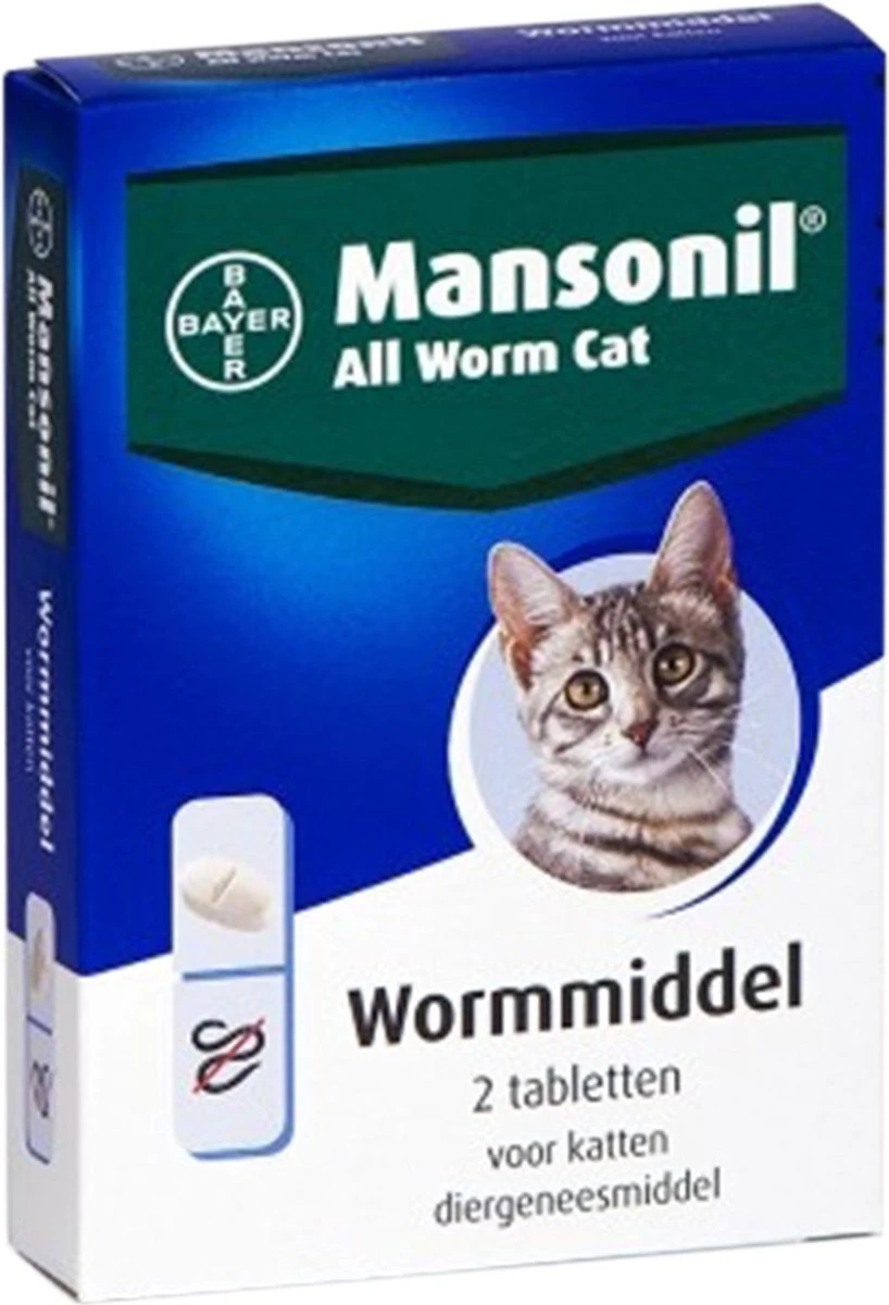 Mansonil All Worm Cat Ontworming - Kat - 2 Tabletten 7 Mansonil All Worm Cat Ontworming - Kat - 2 Tabletten - Image 7