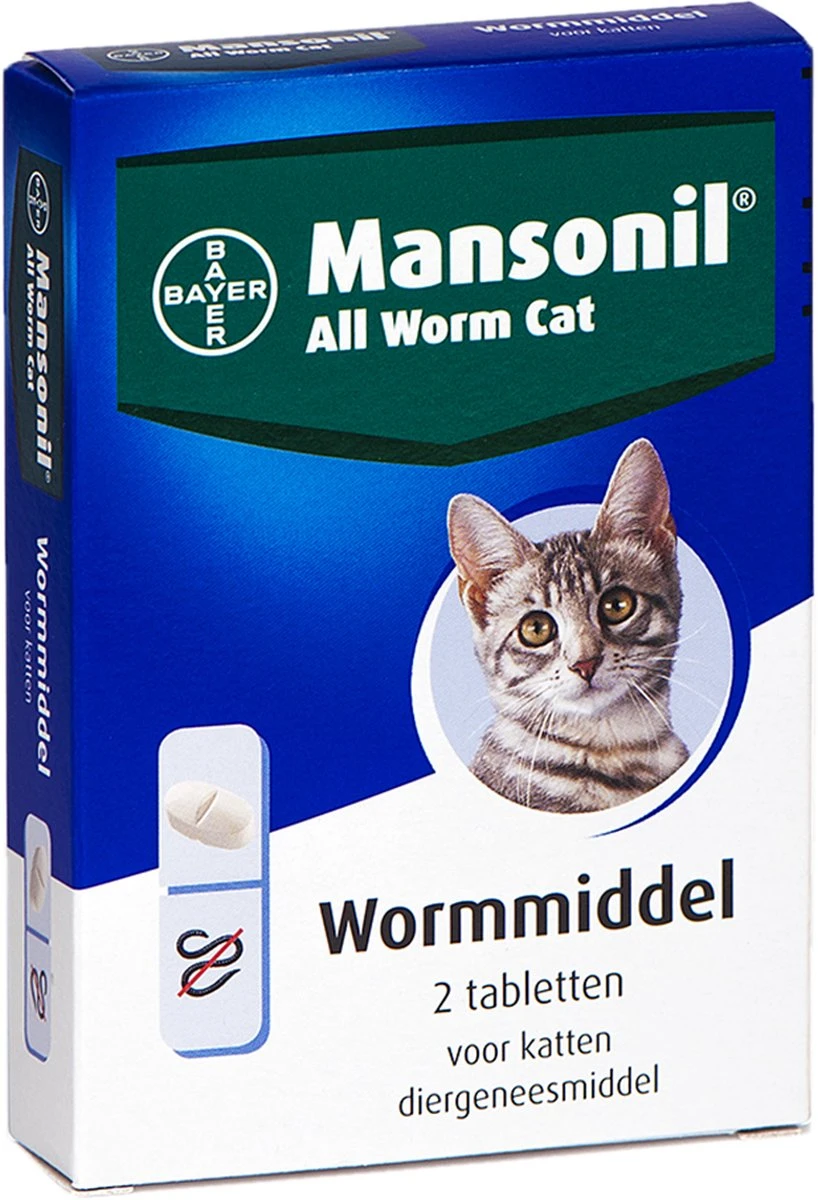Mansonil All Worm Cat Ontworming - Kat - 2 Tabletten 9 Mansonil All Worm Cat Ontworming - Kat - 2 Tabletten - Image 9