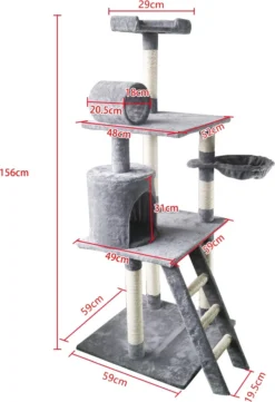 Nobleza Katten Krabpaal 40KQY - 59 X 59 X 156 Cm - Grijs 13 Nobleza Katten Krabpaal 40KQY - 59 X 59 X 156 Cm - Grijs -Merkloos Verkoop 821x1200 8