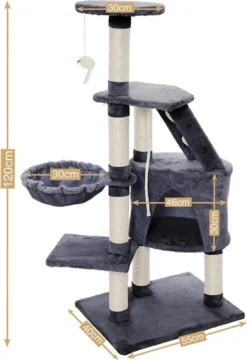 Merkloos MC Star Krabpaal Voor Grote Katten Cat Tree - 55 X 40 X 120 Cm - Grijs 11 Merkloos MC Star Krabpaal Voor Grote Katten Cat Tree - 55 X 40 X 120 Cm - Grijs -Merkloos Verkoop 823x1200 9