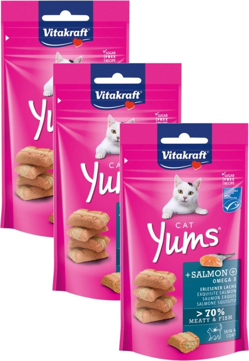 Vitakraft Cat Yums - Kat - Snack - Zalm - 3 X 40 Gr 2 Vitakraft Cat Yums - Kat - Snack - Zalm - 3 X 40 Gr - Image 2