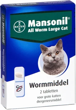 Mansonil All Worm Large Cat Ontworming - Grote Kat - 2 Tabletten -Merkloos Verkoop 827x1200 3
