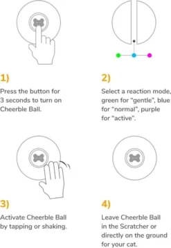 Cheerble Mini Ball 2.0 - Slimme Interactieve Zelf Rollende Bal Voor Katten - 3 Speelmodi - Kattenspeeltjes - USB Oplaadbaar - Rood -Merkloos Verkoop 830x1200 1