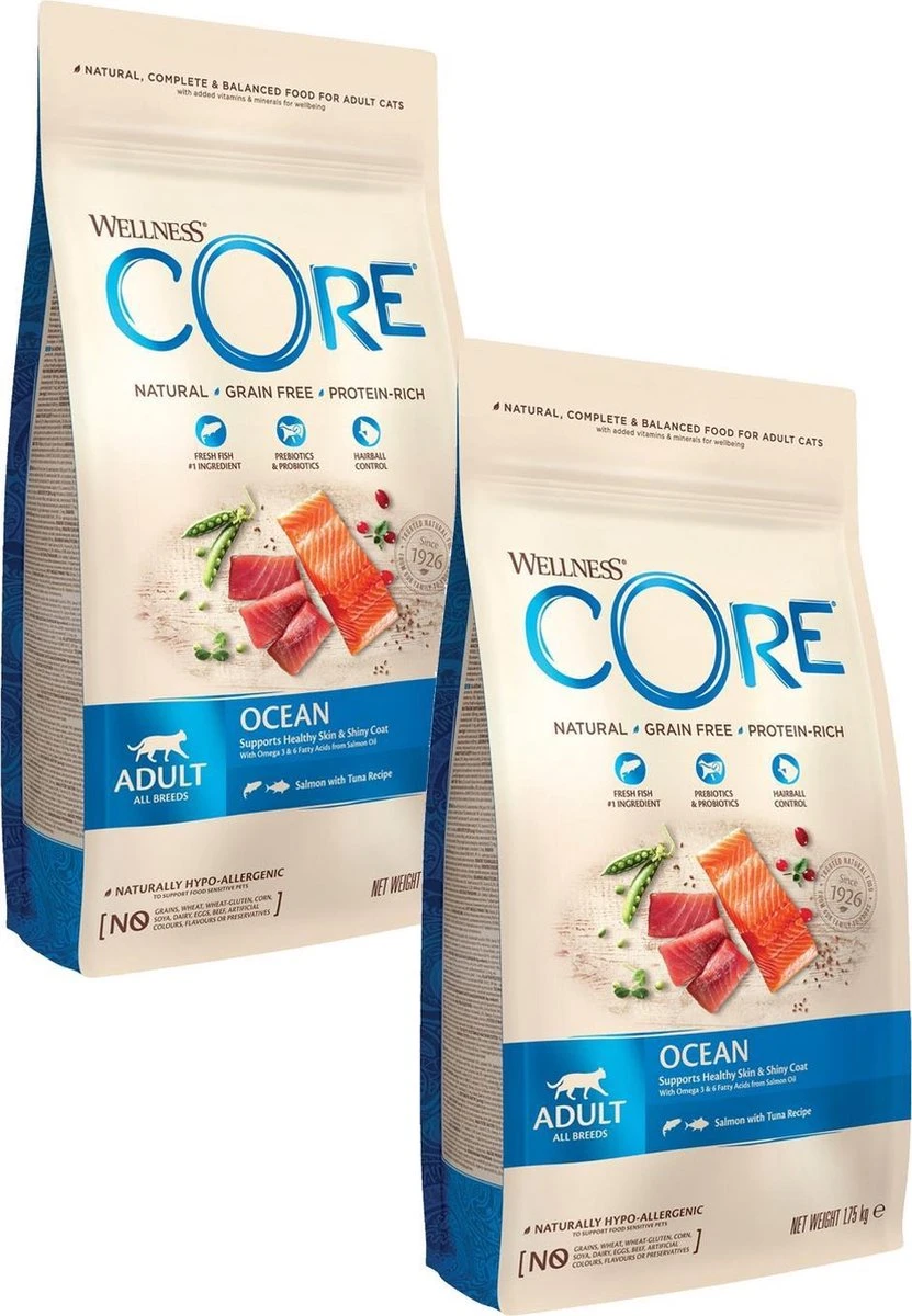 Wellness Core Grain Free Cat Ocean Zalm&Tonijn - Kattenvoer - 2 X 1.75 Kg 2 Wellness Core Grain Free Cat Ocean Zalm&Tonijn - Kattenvoer - 2 X 1.75 Kg - Image 2