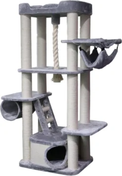 Adori Krabpaal Luna - Grijs/Wit - 70 X 60 X 178 Cm