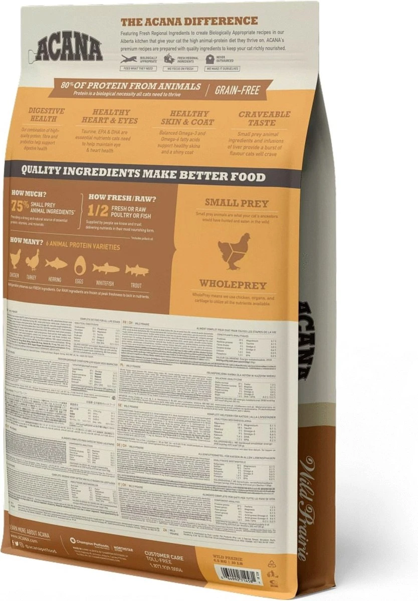 Acana - Cat Wild Prairie - Katenvoer - 4,5 Kg 7 Acana - Cat Wild Prairie - Katenvoer - 4,5 Kg - Image 7