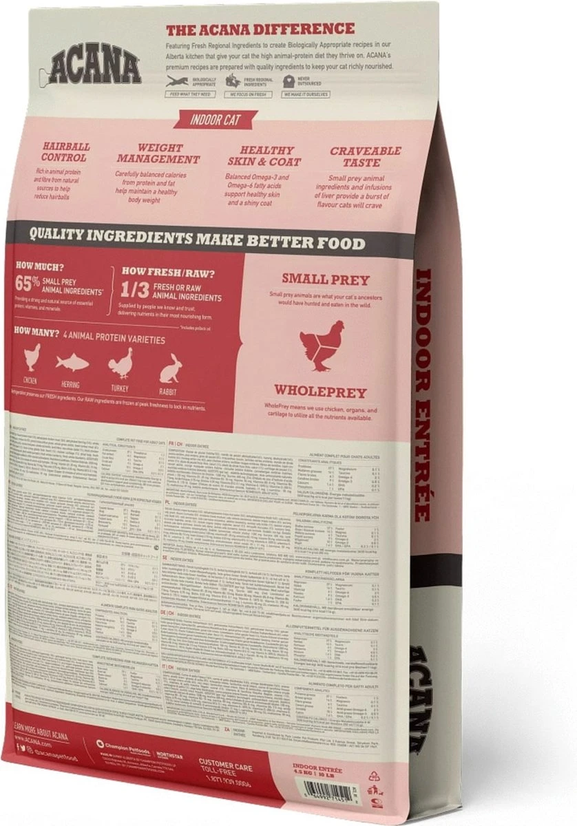 Acana Cat Indoor Entrée 4,5 Kg - Kat 8 Acana Cat Indoor Entrée 4,5 Kg - Kat - Image 8