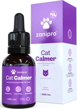 Aerend - Kalmerende Druppels Voor Katten - Anti-stress - Zanipro® 30ml - 100% Natuurlijk Uit Het Verenigd Koninkrijk - Met Ashwagandha & Valeriaan - No Stress Druppels Om Gedragsproblemen Te Verlichten - Voor Thuis En Onderweg