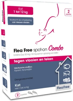 Flea Free Ectoline Duo Kat - Tegen Vlooien En Teken - 2 Pipetten -Merkloos Verkoop 861x1200 1