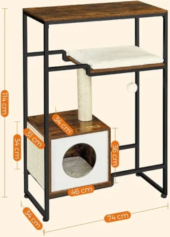 Sumpas Krabpaal, Kattenboom, 2-in-1 Meubels -Merkloos Verkoop 861x1200 3