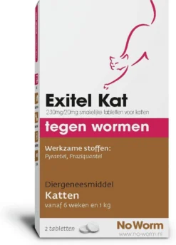 Exitel No Worm Ontwormingsmiddel - Kat 2 Tabl 10 Exitel No Worm Ontwormingsmiddel - Kat 2 Tabl -Merkloos Verkoop 862x1200