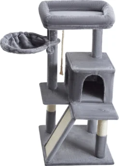 ACAZA Krabpaal, Kattenboom Met Krabbord En Huisjes Voor Meerdere Katten, Lichtgrijs 15 ACAZA Krabpaal, Kattenboom Met Krabbord En Huisjes Voor Meerdere Katten, Lichtgrijs -Merkloos Verkoop 865x1200
