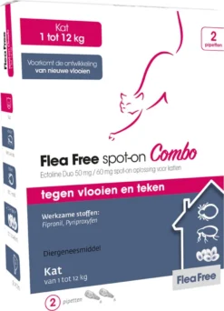 Flea Free Ectoline Duo Kat - Tegen Vlooien En Teken - 2 Pipetten -Merkloos Verkoop 866x1200 4