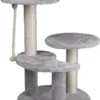 Maxxpro Krabpaal - Krabpaal Voor Katten - Kattenspeelgoed - 62 CM - 3 Platformen - Speeltouw - Sisal - Grijs