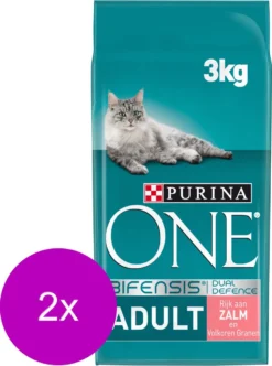 Purina One Adult Zalm&Granen - Kattenvoer - 2 X 3 Kg 6 Purina One Adult Zalm&Granen - Kattenvoer - 2 X 3 Kg -Merkloos Verkoop 893x1200 3