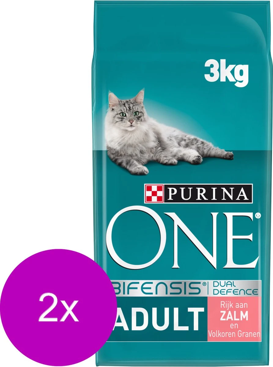 Purina One Adult Zalm&Granen - Kattenvoer - 2 X 3 Kg 3 Purina One Adult Zalm&Granen - Kattenvoer - 2 X 3 Kg - Image 3