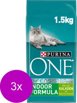 Purina One Indoor Formula Kalkoen - Kattenvoer - 3 X 1.5 Kg 6 Purina One Indoor Formula Kalkoen - Kattenvoer - 3 X 1.5 Kg -Merkloos Verkoop 893x1200 6