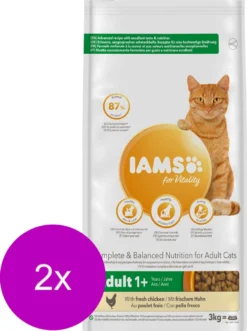 Iams Cat Adult Kip - Kattenvoer - 2 X 3 Kg -Merkloos Verkoop 895x1200 3