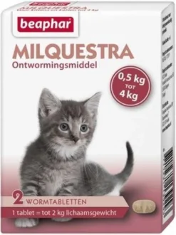 Beaphar Milquestra Ontworming Tabletten Kat 2 - 12 Kg 4 Tabletten -Merkloos Verkoop 898x1200 2
