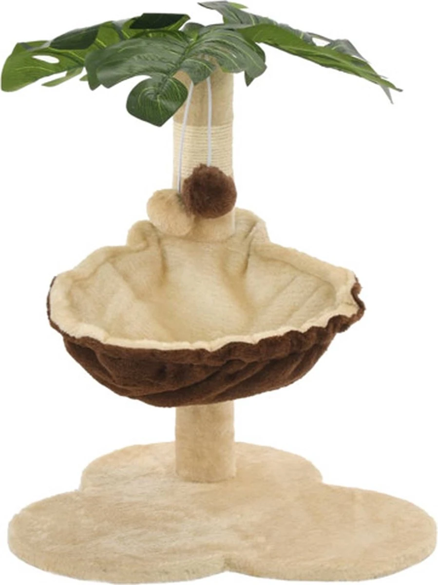 VidaXL Kattenkrabpaal Met Sisal Krabpaal 50 Cm Beige En Bruin 4 VidaXL Kattenkrabpaal Met Sisal Krabpaal 50 Cm Beige En Bruin - Image 4