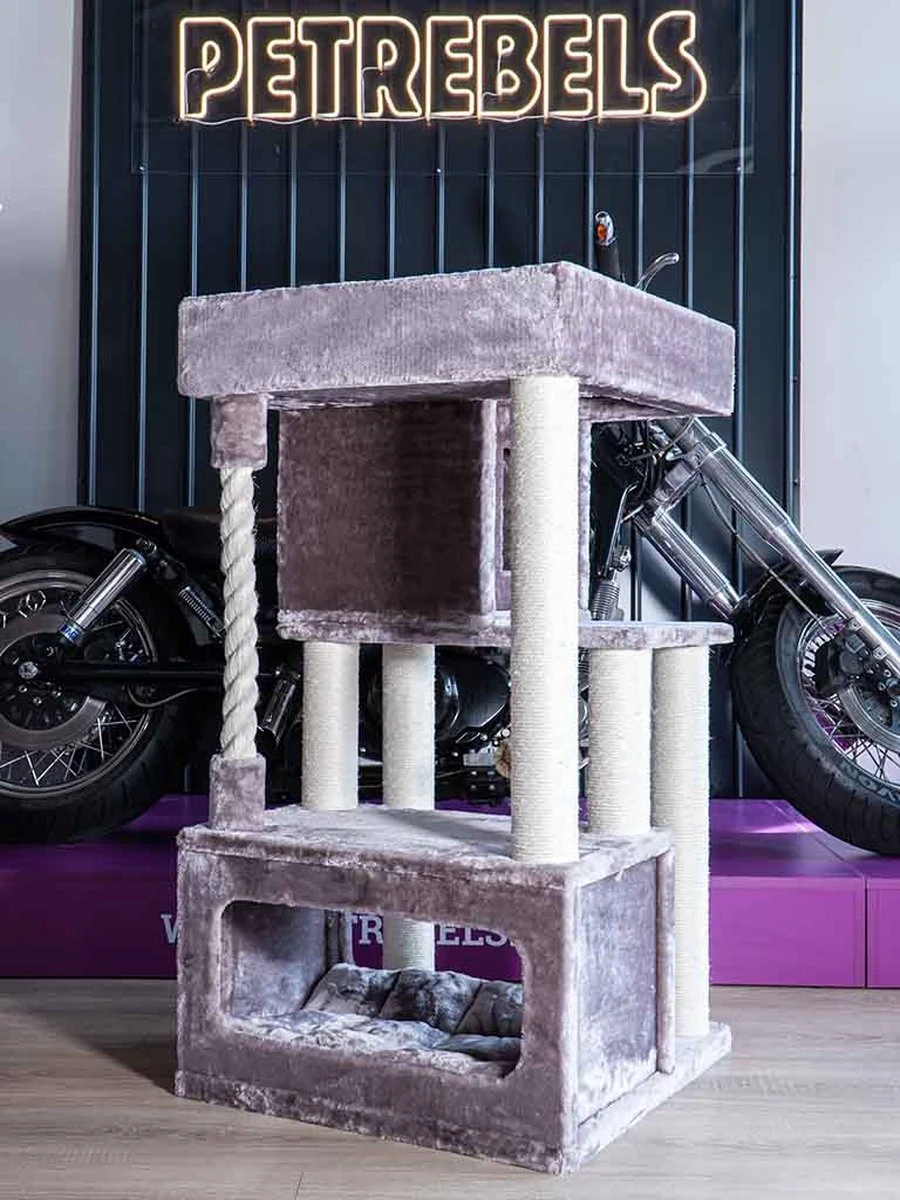 Petrebels Lodge 107 Krabpaal - Cappuccino - Design - Zeer Stabiel 2 Petrebels Lodge 107 Krabpaal - Cappuccino - Design - Zeer Stabiel - Afbeelding 2