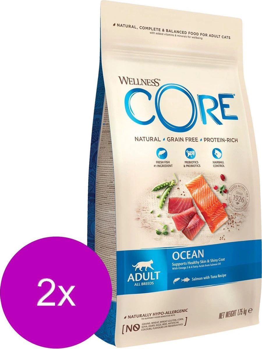 Wellness Core Grain Free Cat Ocean Zalm&Tonijn - Kattenvoer - 2 X 1.75 Kg 3 Wellness Core Grain Free Cat Ocean Zalm&Tonijn - Kattenvoer - 2 X 1.75 Kg - Image 3