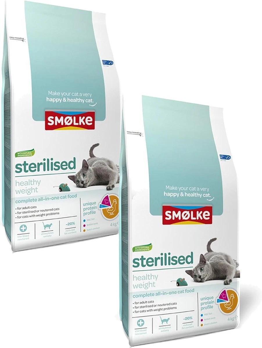 Smolke Cat Sterilised - Kattenvoer - 2 X 4 Kg 2 Smolke Cat Sterilised - Kattenvoer - 2 X 4 Kg - Image 2