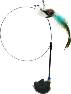 Kattenspeelgoed - Simulatie Vogel - Interactieve Grappige Kattenspeeltjes - Kattenhengel Met Zuignap + 4 Vogels + Een Kattenhengel GRATIS -Merkloos Verkoop 903x1200 2