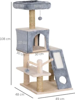 PawHut Kattenboom Klimboom Met Kattengrot Krabboom Kattenhuis Krabpaal D30-220 12 PawHut Kattenboom Klimboom Met Kattengrot Krabboom Kattenhuis Krabpaal D30-220 -Merkloos Verkoop 905x1200 1