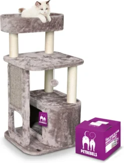 Petrebels Little Rock 99 Katten Krabpaal - Cappuccino - 99 Cm - Stabiel