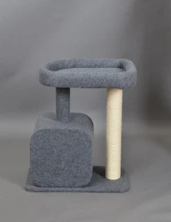 Katten Krabpaal Met Huisje | Grijs | 60 X 40 X 70 Cm Kattenboom Met Ligbed -Merkloos Verkoop 925x1200 10