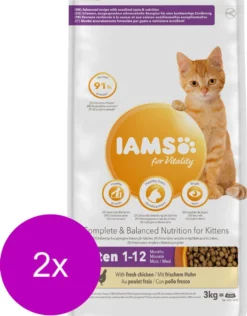 Iams Cat Kitten Kip - Kattenvoer - 2 X 3 Kg -Merkloos Verkoop 937x1200