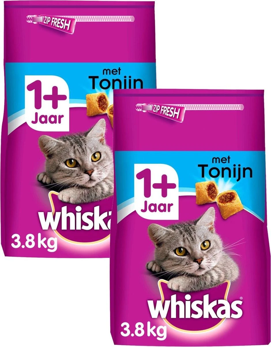 Whiskas Brokjes Adult Tonijn - Kattenvoer - 2 X 3,8 Kg 2 Whiskas Brokjes Adult Tonijn - Kattenvoer - 2 X 3,8 Kg - Image 2
