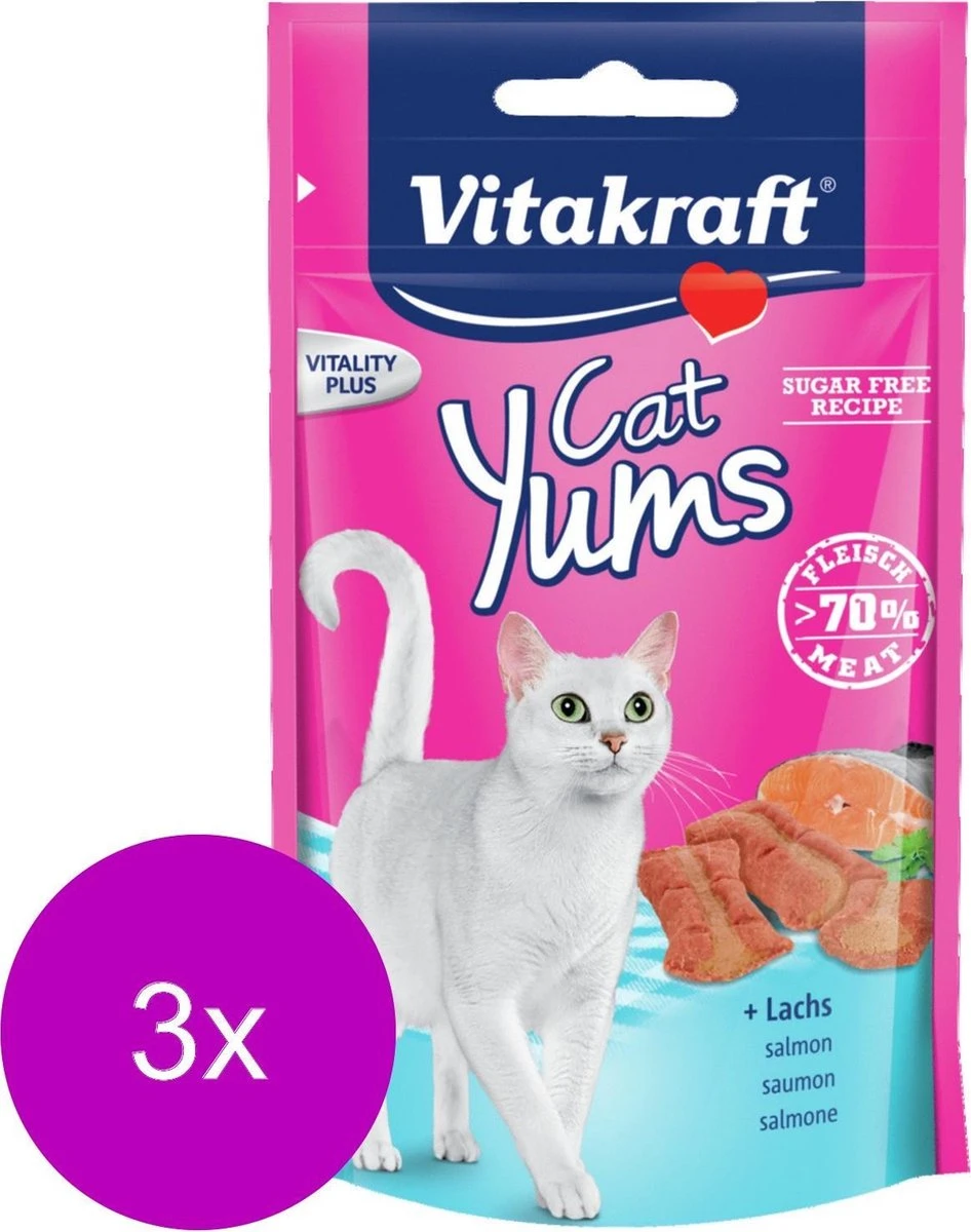 Vitakraft Cat Yums - Kat - Snack - Zalm - 3 X 40 Gr 3 Vitakraft Cat Yums - Kat - Snack - Zalm - 3 X 40 Gr - Image 3