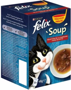 Felix Soup Vlees Selectie - Katten Natvoer - 24 X 48g -Merkloos Verkoop 954x1200