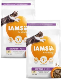 Iams Cat Kitten Kip - Kattenvoer - 2 X 3 Kg
