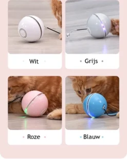 Otiume Elektrische Speelbal - Slimme Interactieve Zelfrollende Bal - Speelgoed Voor Katten - Kattenspeelgoed - Blauw -Merkloos Verkoop 956x1200