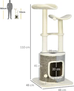 PawHut Kratzbaum Mit Katzenhöhle D30-602V00 13 PawHut Kratzbaum Mit Katzenhöhle D30-602V00 -Merkloos Verkoop 972x1200 2